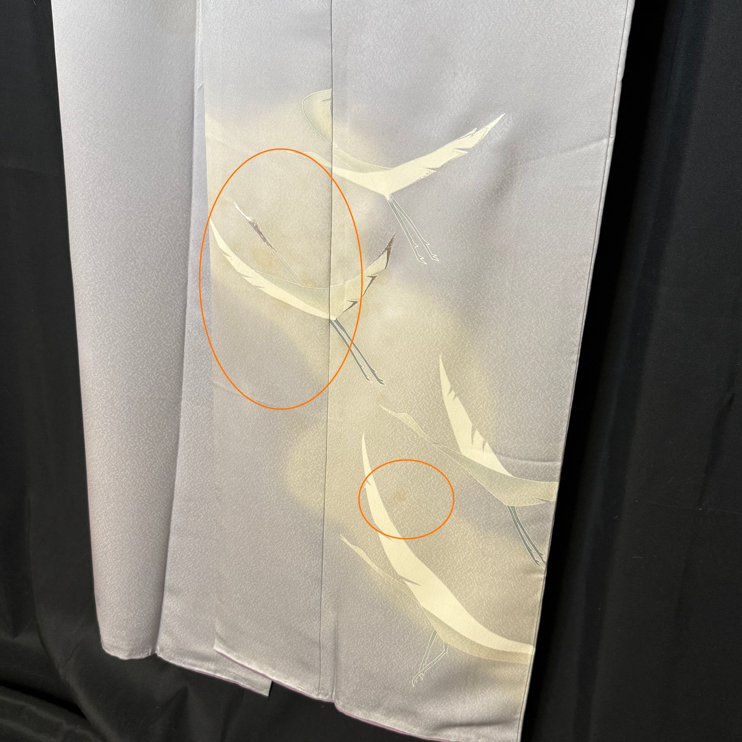 "Graceful Cranes" Vintage Woman's Kimono