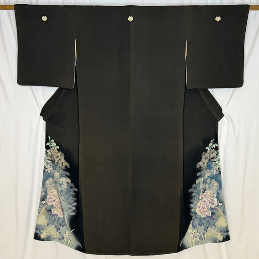 "Peonies and Pine" Antique Tomesode Kimono