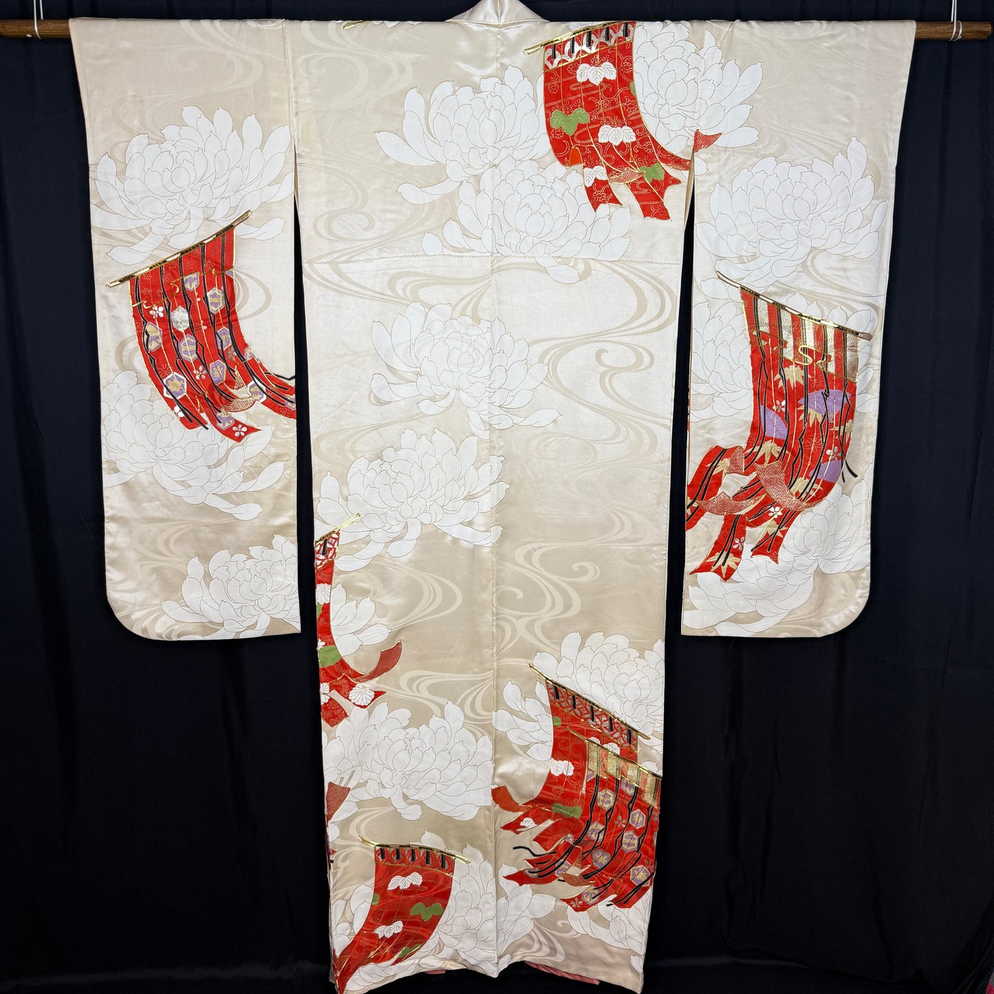 "Gentle Breeze" Vintage Furisode Kimono