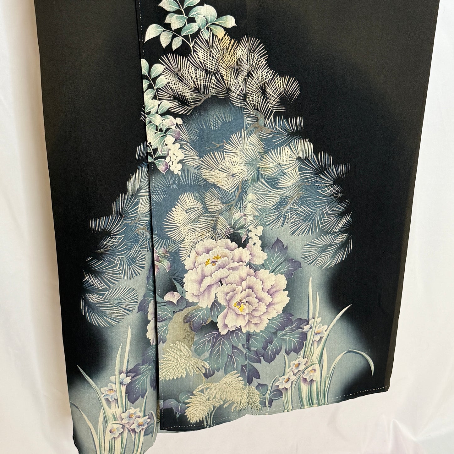 "Peonies and Pine" Antique Tomesode Kimono