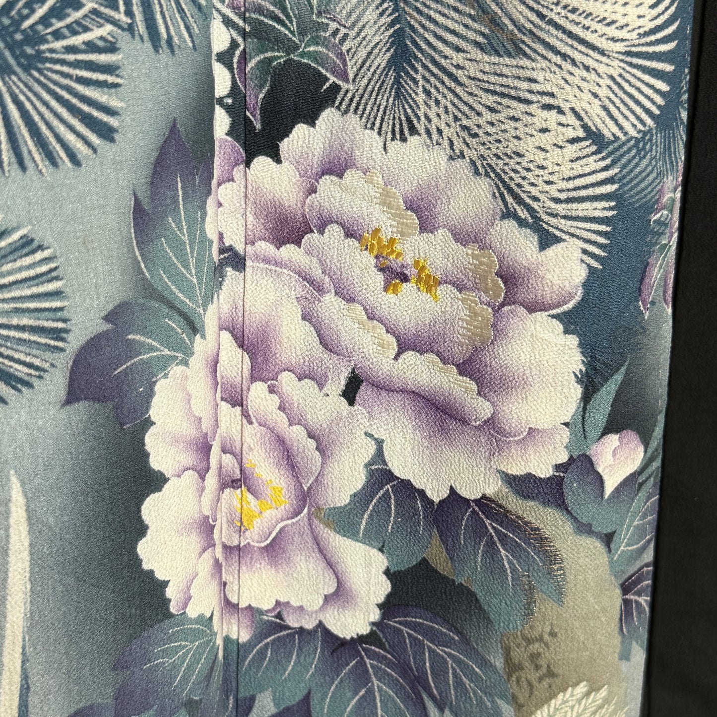 "Peonies and Pine" Antique Tomesode Kimono