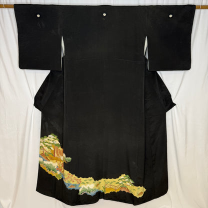 "Garden Reflections" Vintage Tomesode Kimono