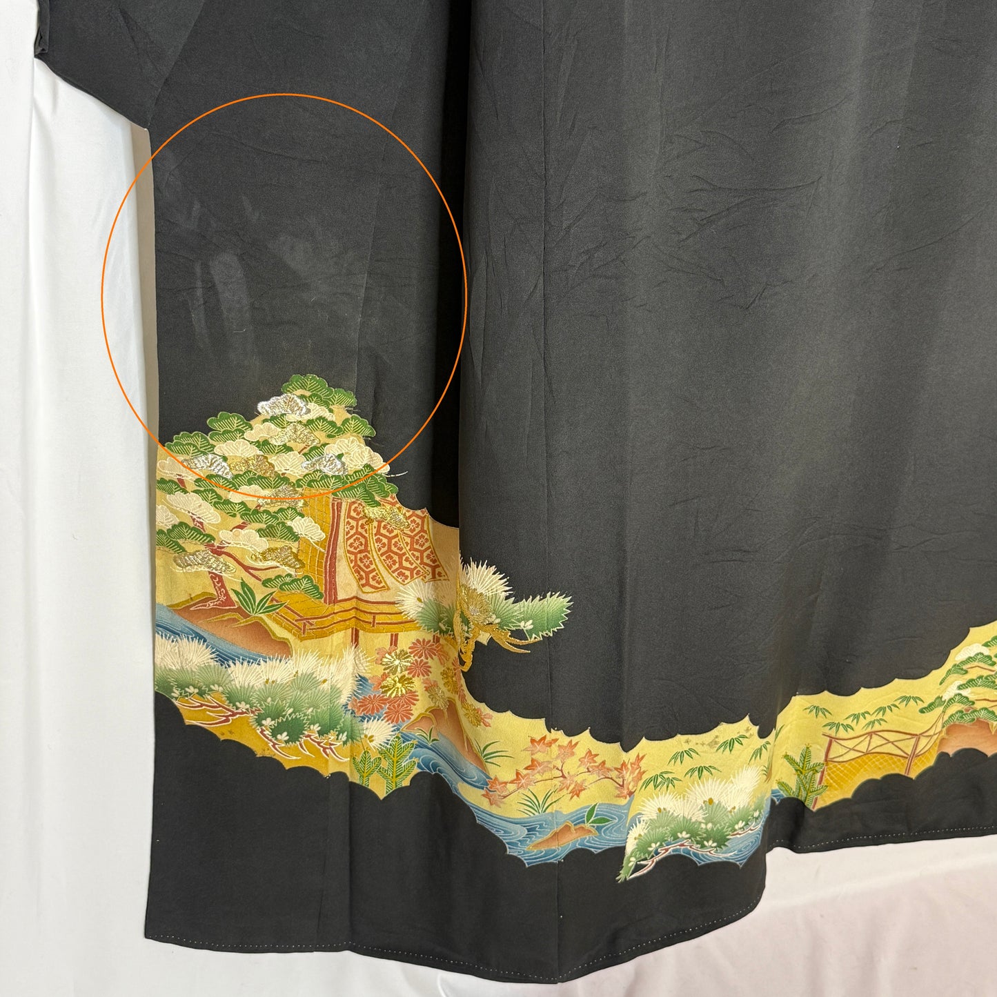 "Garden Reflections" Vintage Tomesode Kimono