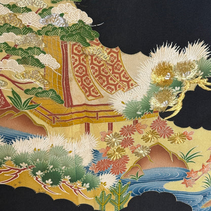 "Garden Reflections" Vintage Tomesode Kimono