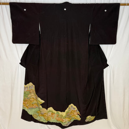 "Autumn Vista" Vintage Tomesode Kimono