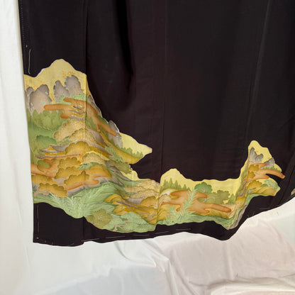 "Autumn Vista" Vintage Tomesode Kimono
