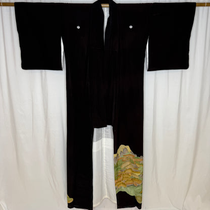 "Autumn Vista" Vintage Tomesode Kimono