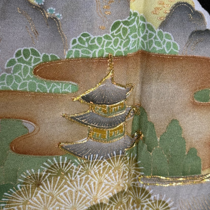 "Autumn Vista" Vintage Tomesode Kimono