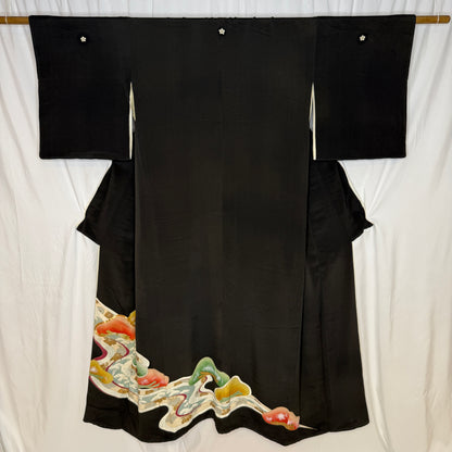 "River of Pines" Vintage Tomesode Kimono