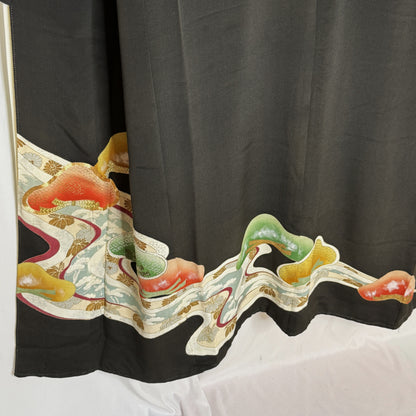 "River of Pines" Vintage Tomesode Kimono