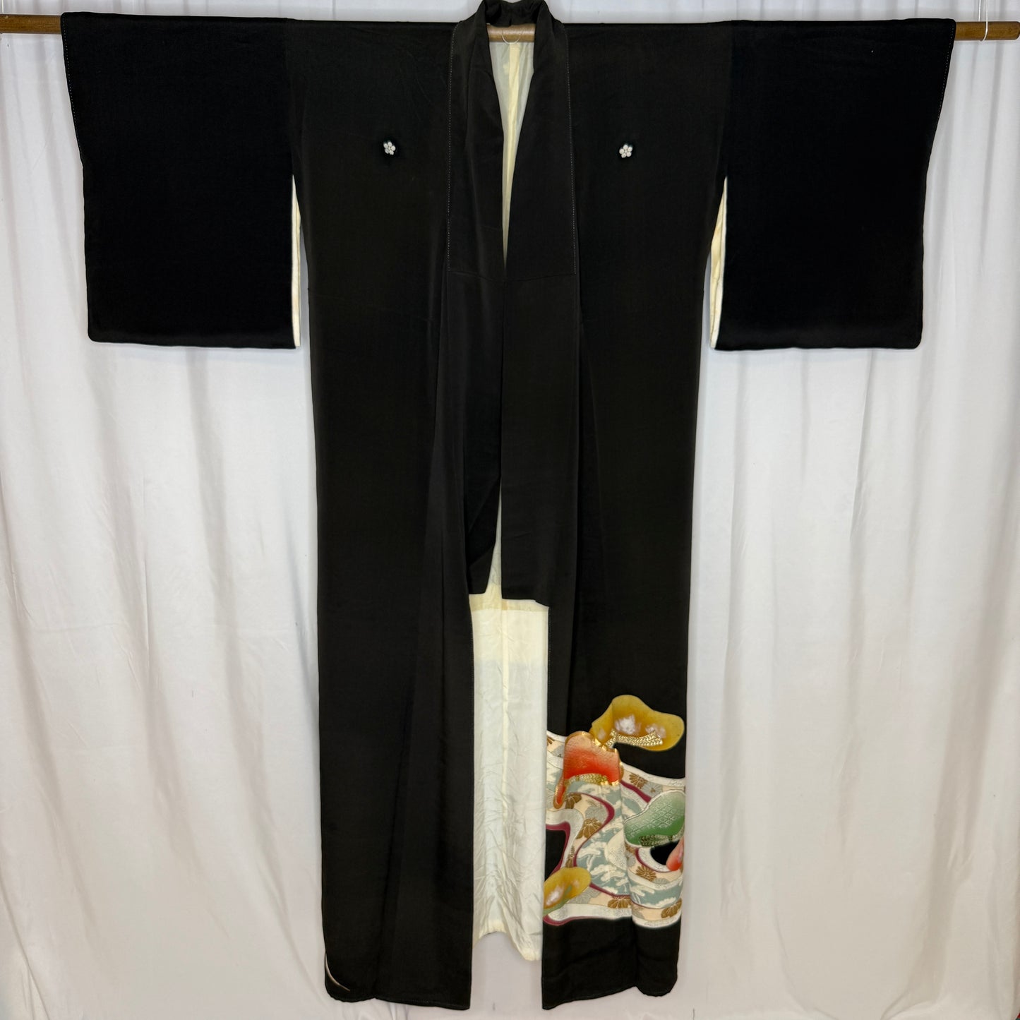 "River of Pines" Vintage Tomesode Kimono