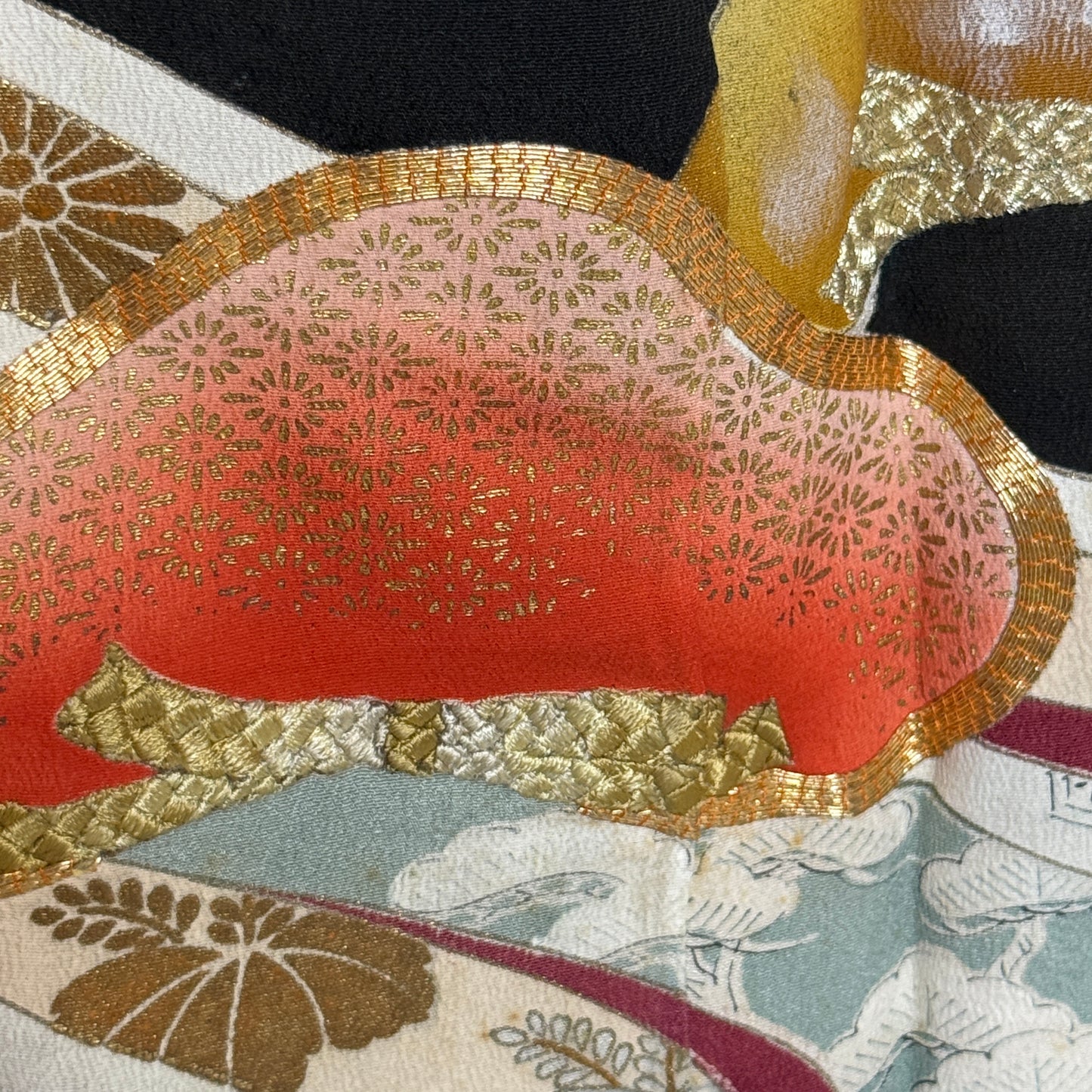 "River of Pines" Vintage Tomesode Kimono
