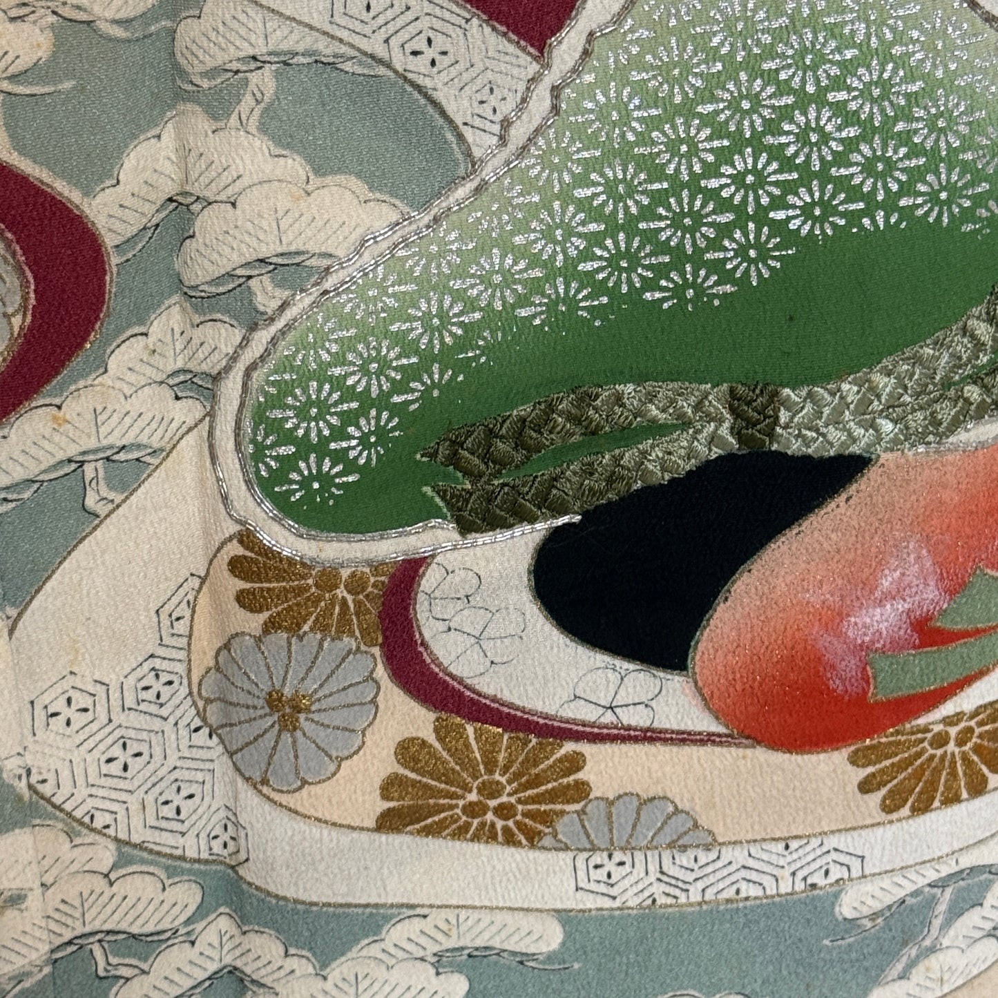 "River of Pines" Vintage Tomesode Kimono