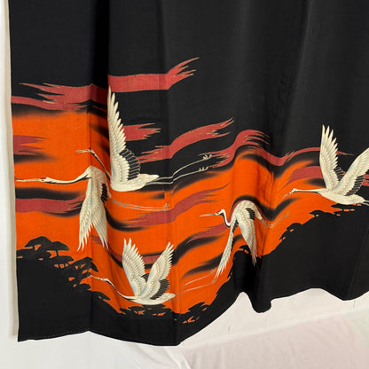 "Sunset Cranes" Vintage Tomesode Kimono