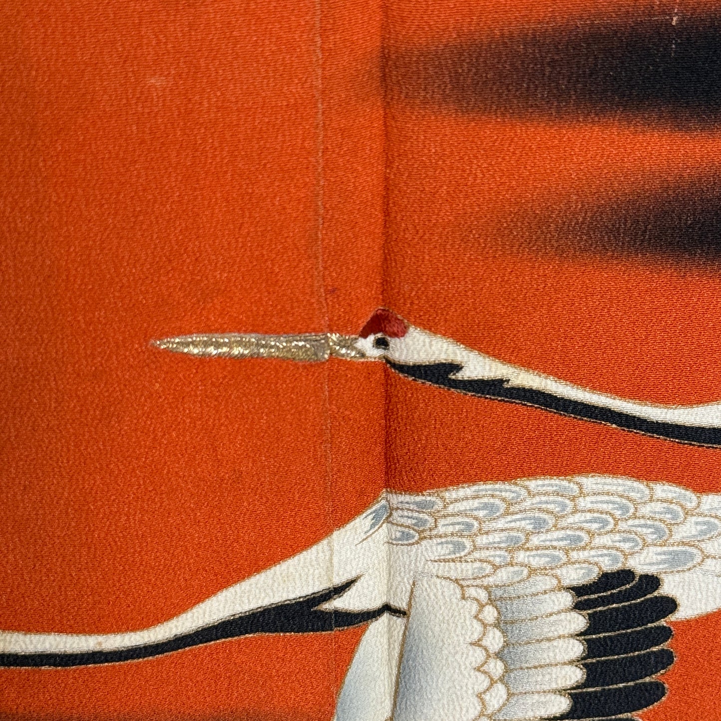 "Sunset Cranes" Vintage Tomesode Kimono