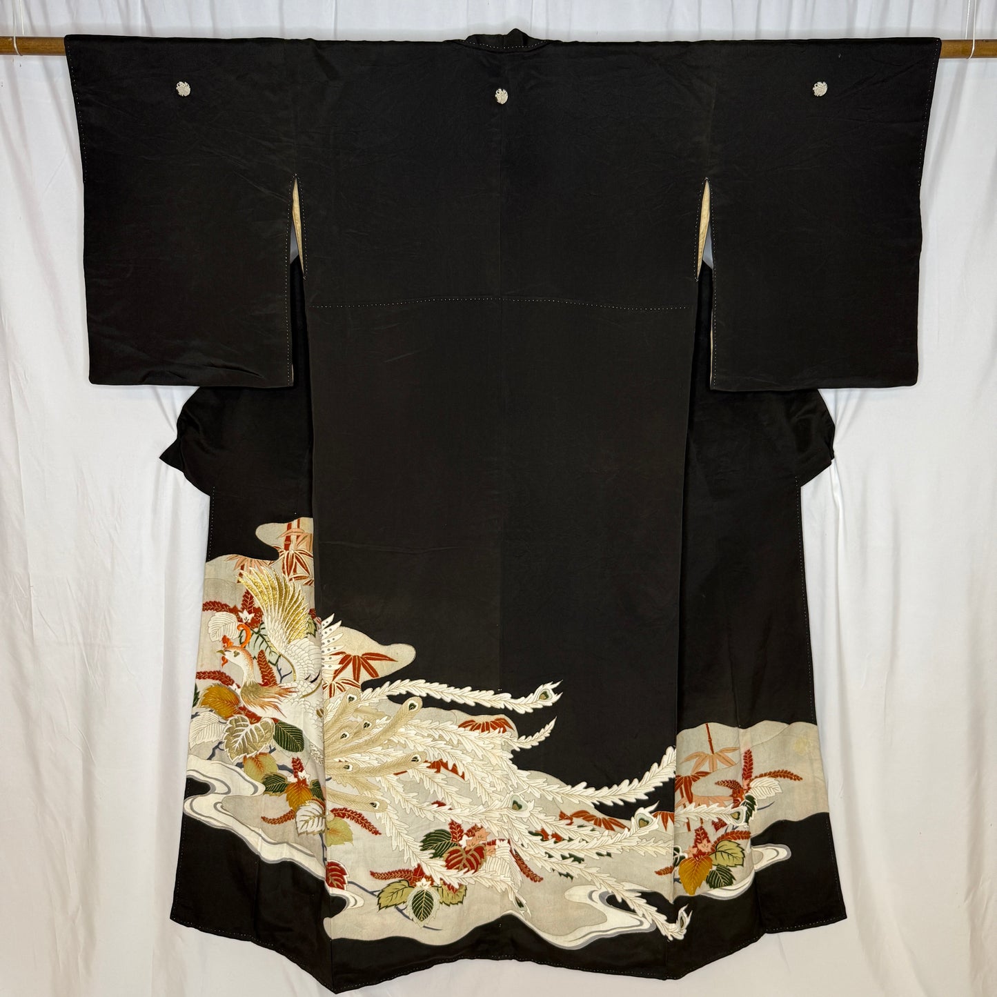 "White Peacock" Vintage Tomesode Kimono