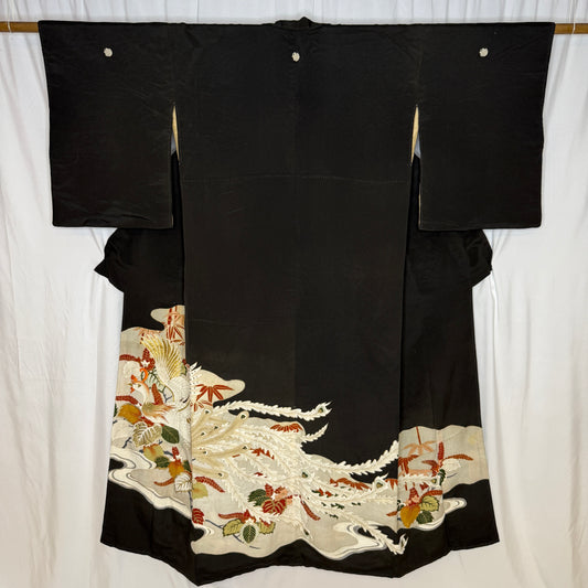 "White Peacock" Vintage Tomesode Kimono
