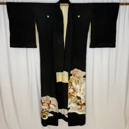 "White Peacock" Vintage Tomesode Kimono