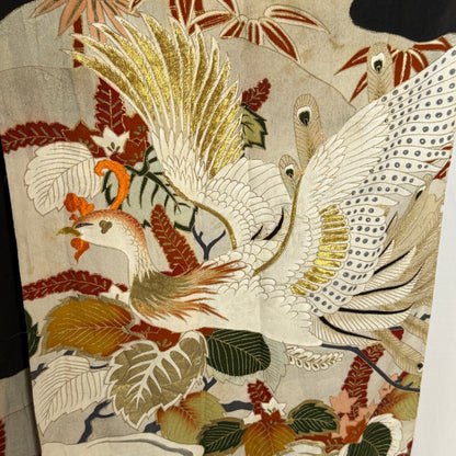 "White Peacock" Vintage Tomesode Kimono
