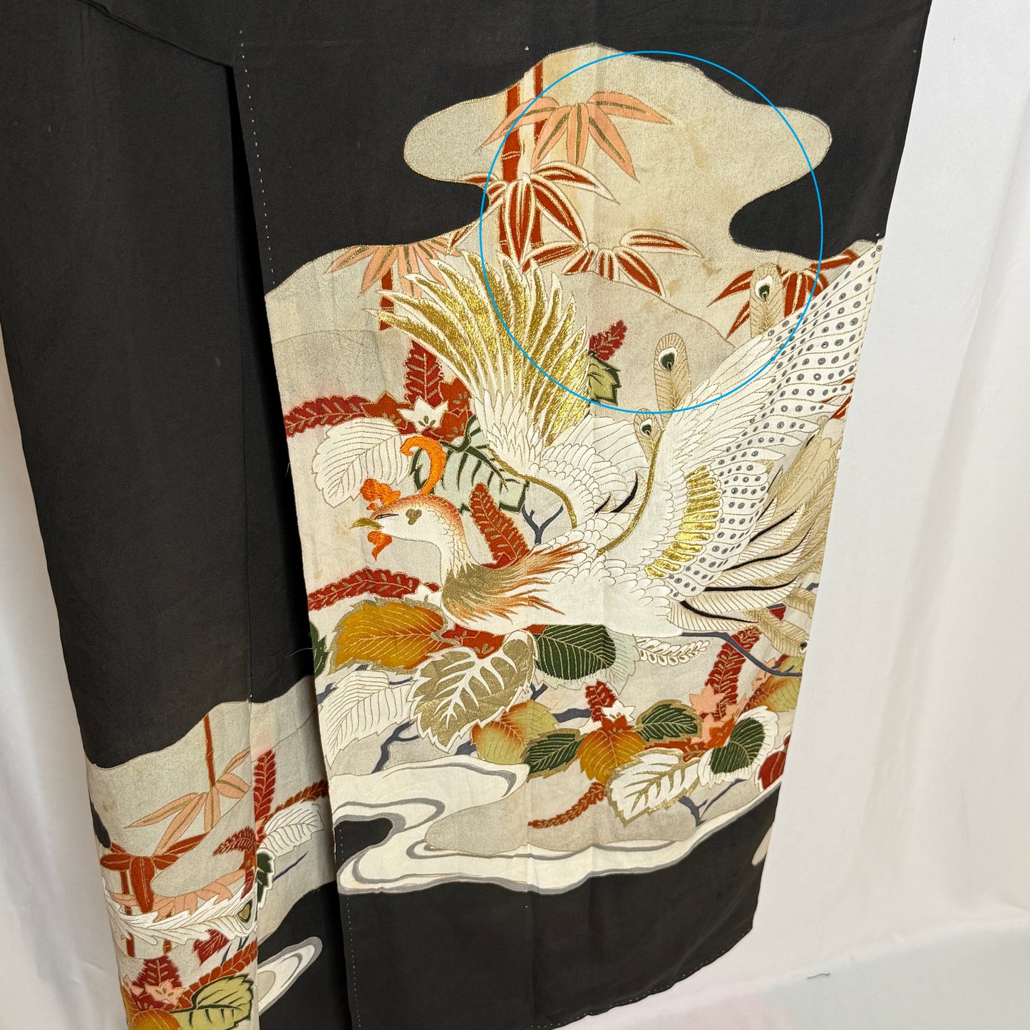 "White Peacock" Vintage Tomesode Kimono