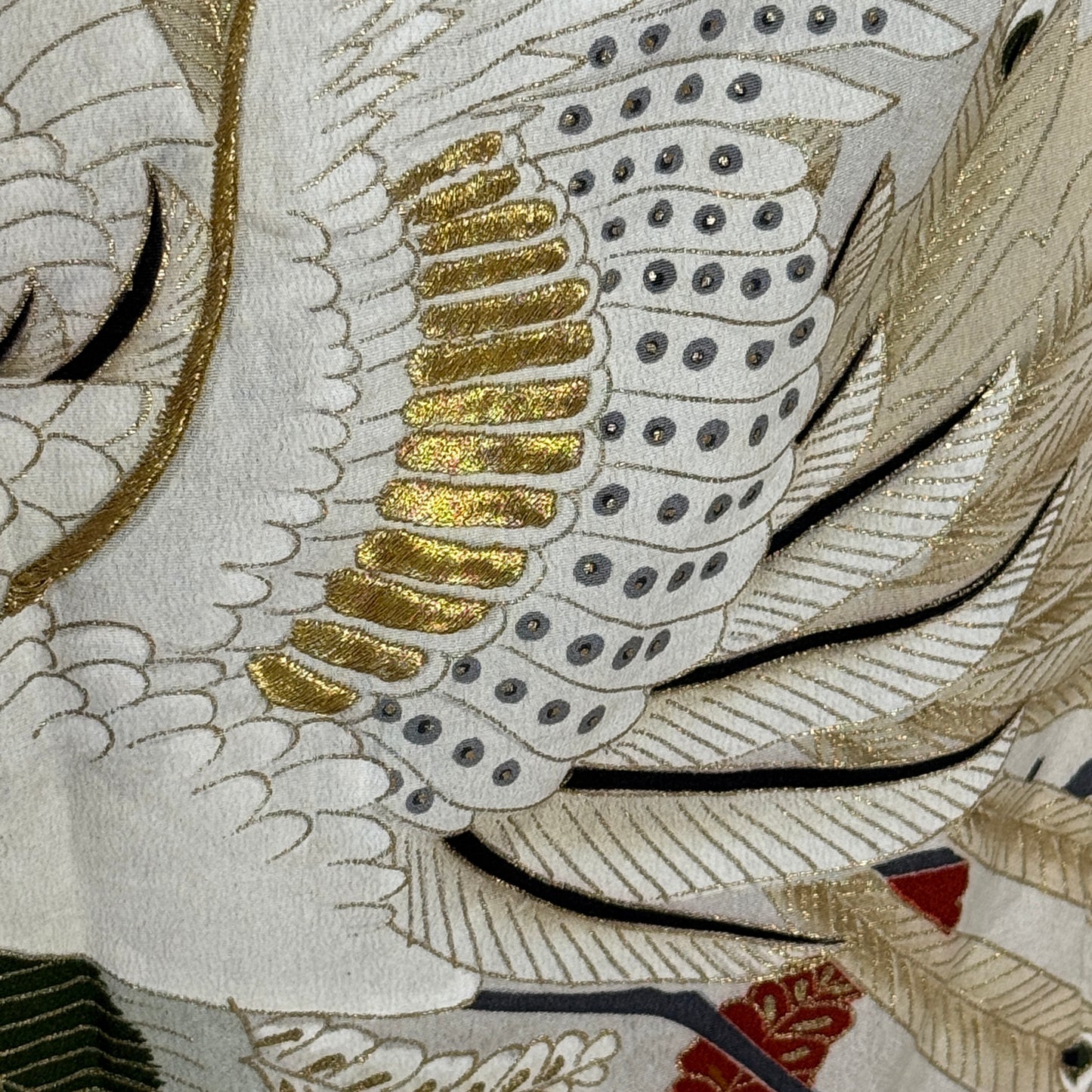 "White Peacock" Vintage Tomesode Kimono