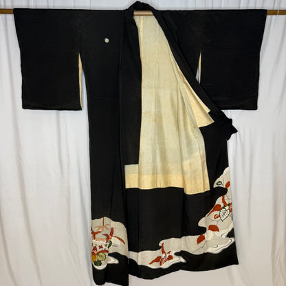 "White Peacock" Vintage Tomesode Kimono