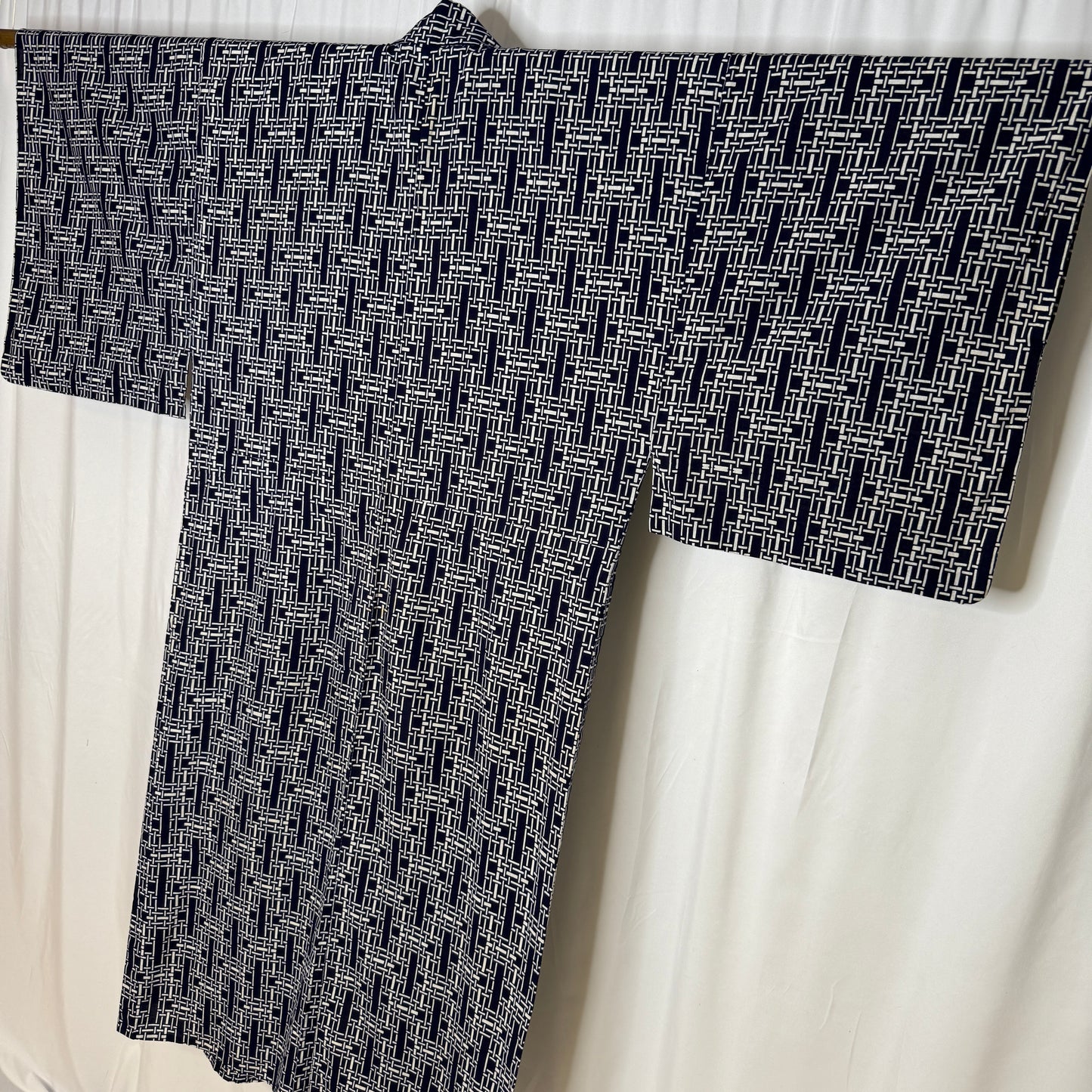 "Maze at Night" Vintage Japanese Yukata