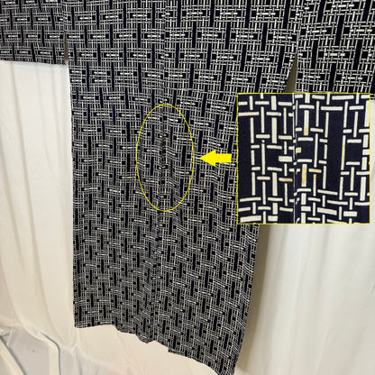 "Maze at Night" Vintage Japanese Yukata