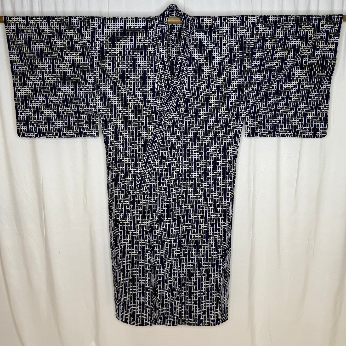 "Maze at Night" Vintage Japanese Yukata