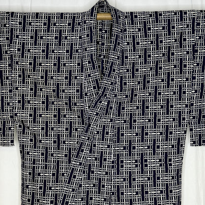 "Maze at Night" Vintage Japanese Yukata