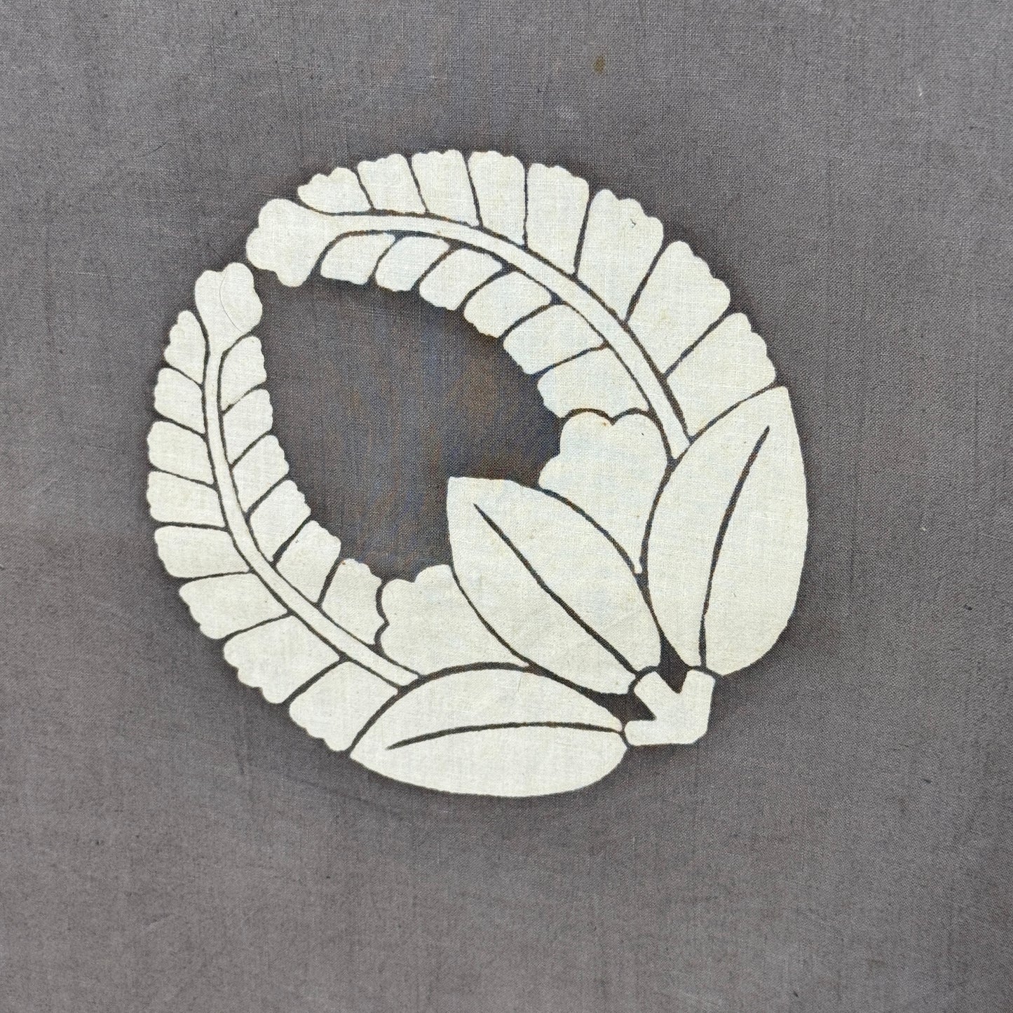 "Gray Wisteria" Vintage Furoshiki (Large)