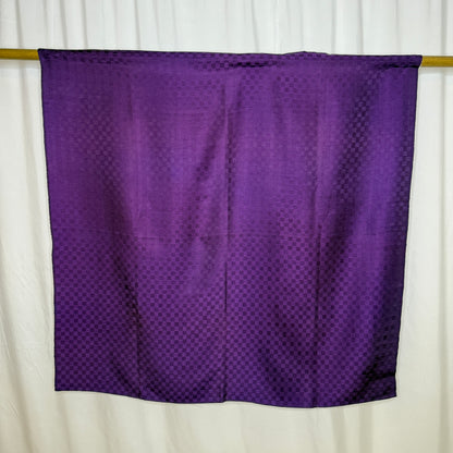 "Plum Checkerboard" Vintage Furoshiki (Large)
