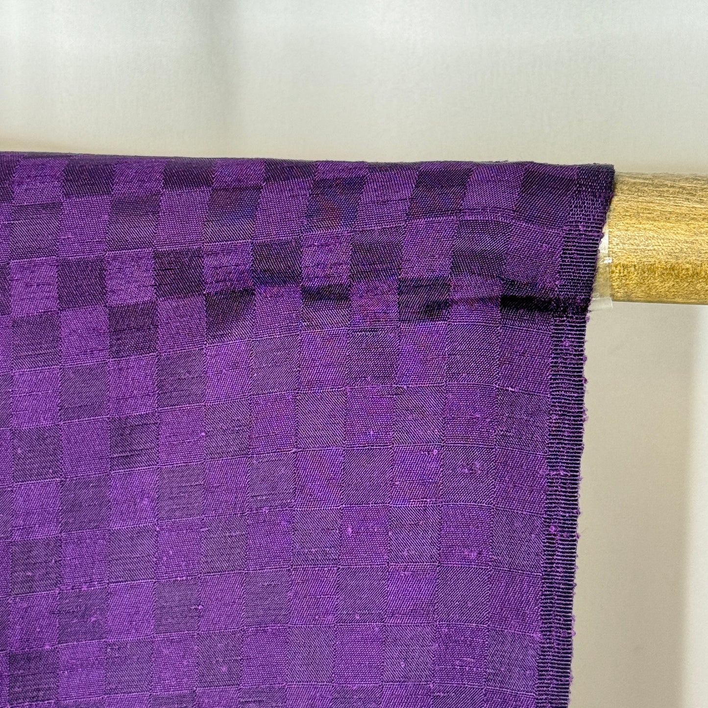 "Plum Checkerboard" Vintage Furoshiki (Large)