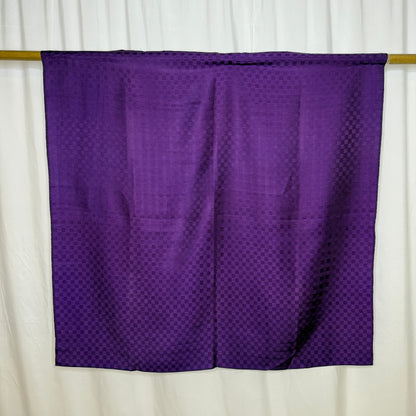 "Plum Checkerboard" Vintage Furoshiki (Large)