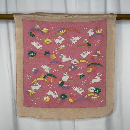 "Winter Bunny" Vintage Furoshiki (Small)
