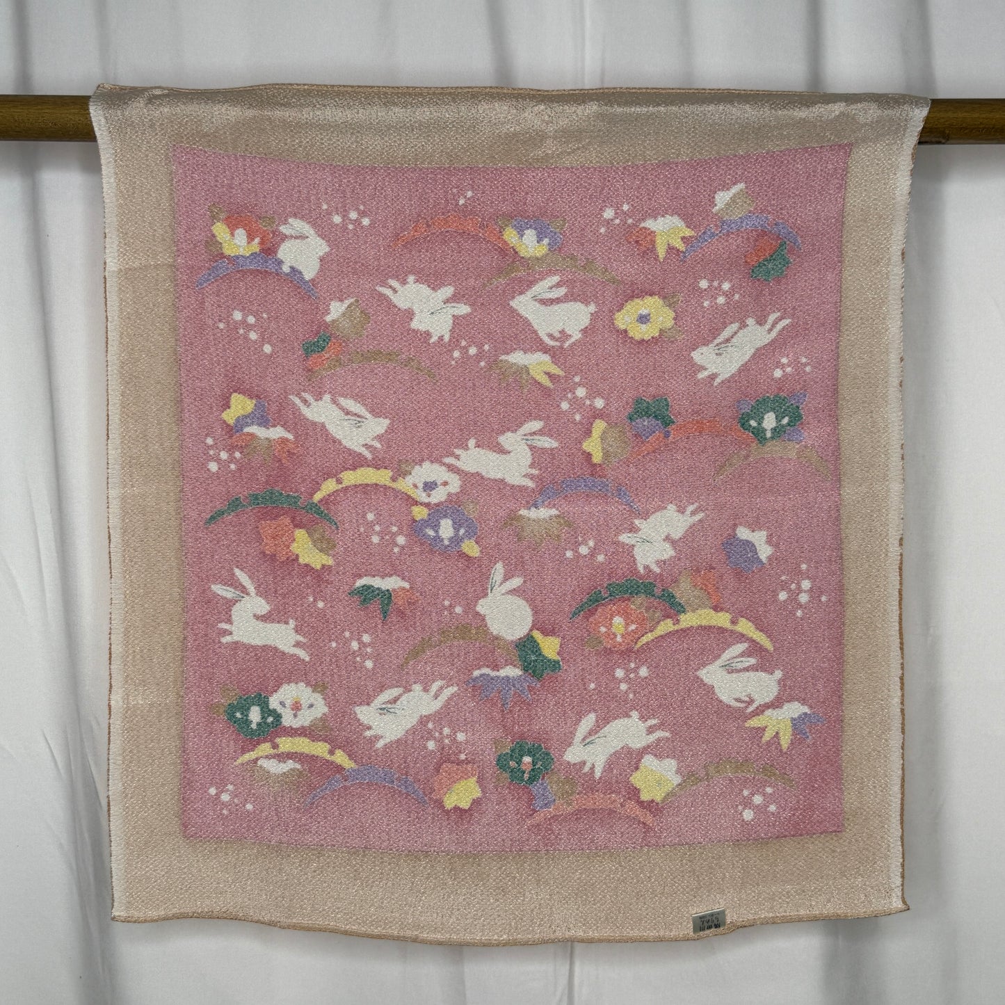 "Winter Bunny" Vintage Furoshiki (Small)