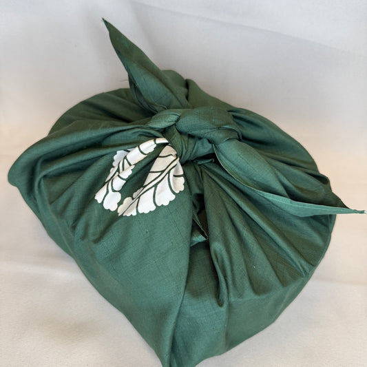 "Emerald Silk" Vintage Furoshiki (Medium)