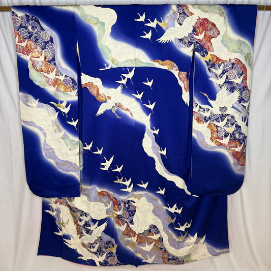 "Blue Odyssey" Vintage Furisode Kimono