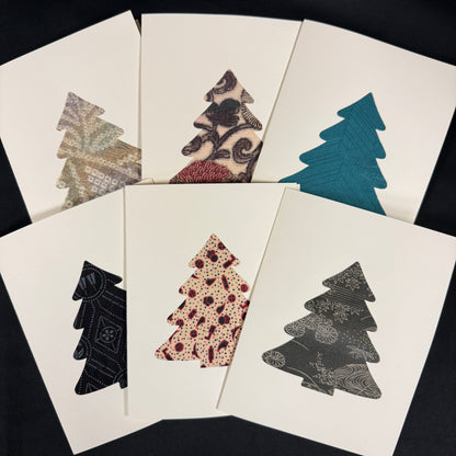 "Christmas Trees" Kimono Fabric Cards