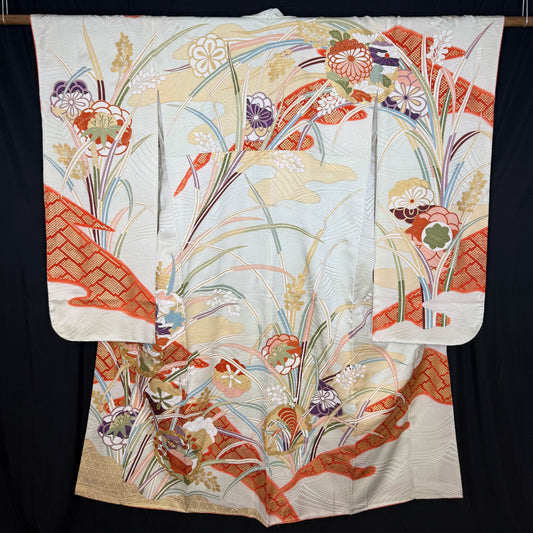 "Autumn Thicket" Vintage Furisode Kimono