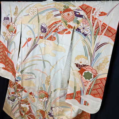 "Autumn Thicket" Vintage Furisode Kimono