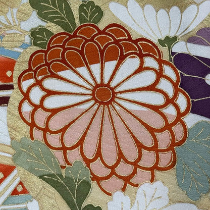"Autumn Thicket" Vintage Furisode Kimono