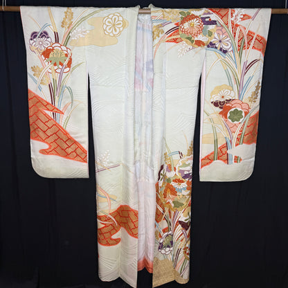 "Autumn Thicket" Vintage Furisode Kimono
