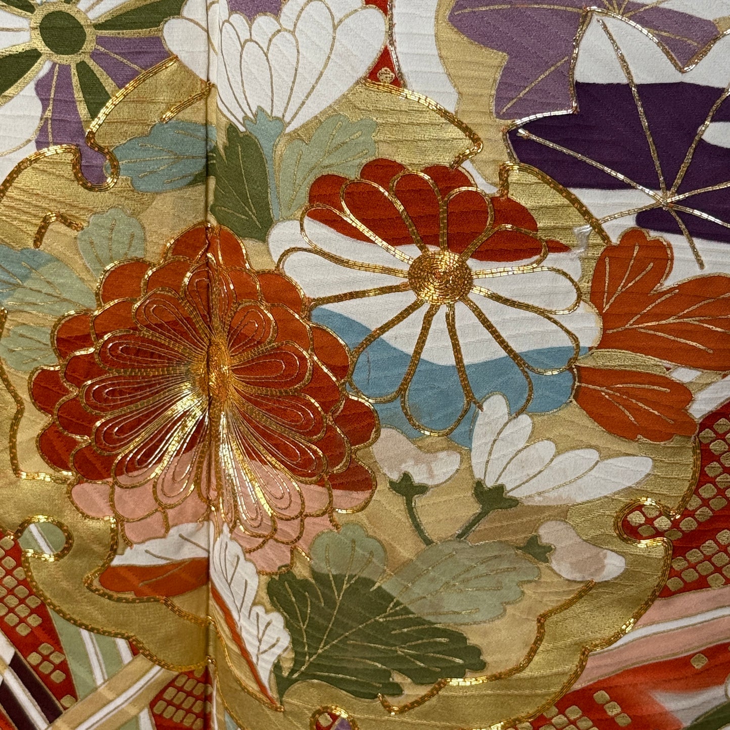 "Autumn Thicket" Vintage Furisode Kimono