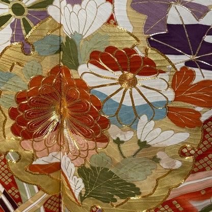 "Autumn Thicket" Vintage Furisode Kimono