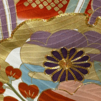"Autumn Thicket" Vintage Furisode Kimono