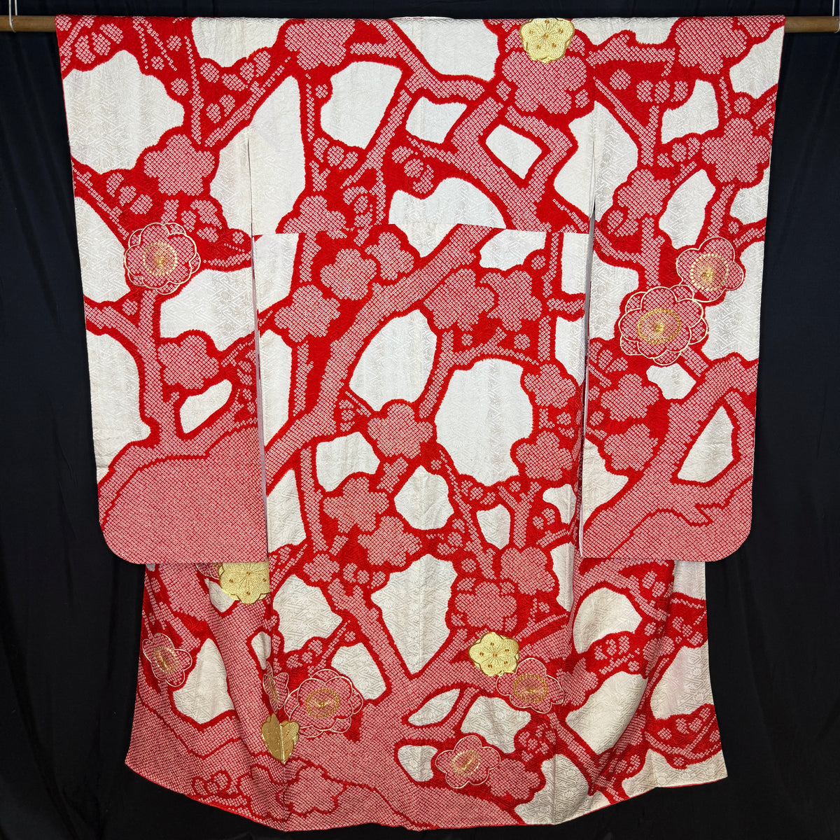 "Winter Bloom" Vintage Furisode Kimono