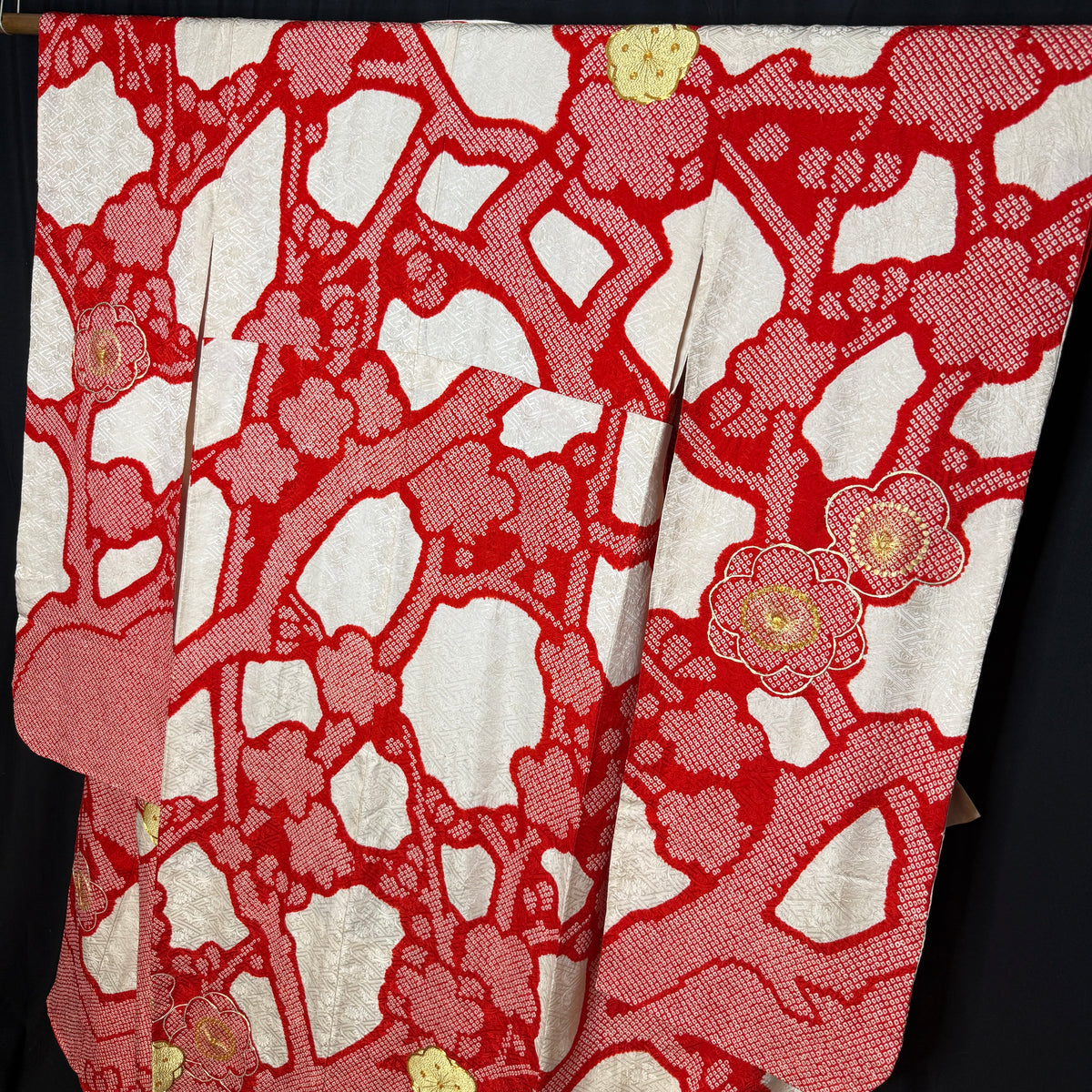 "Winter Bloom" Vintage Furisode Kimono