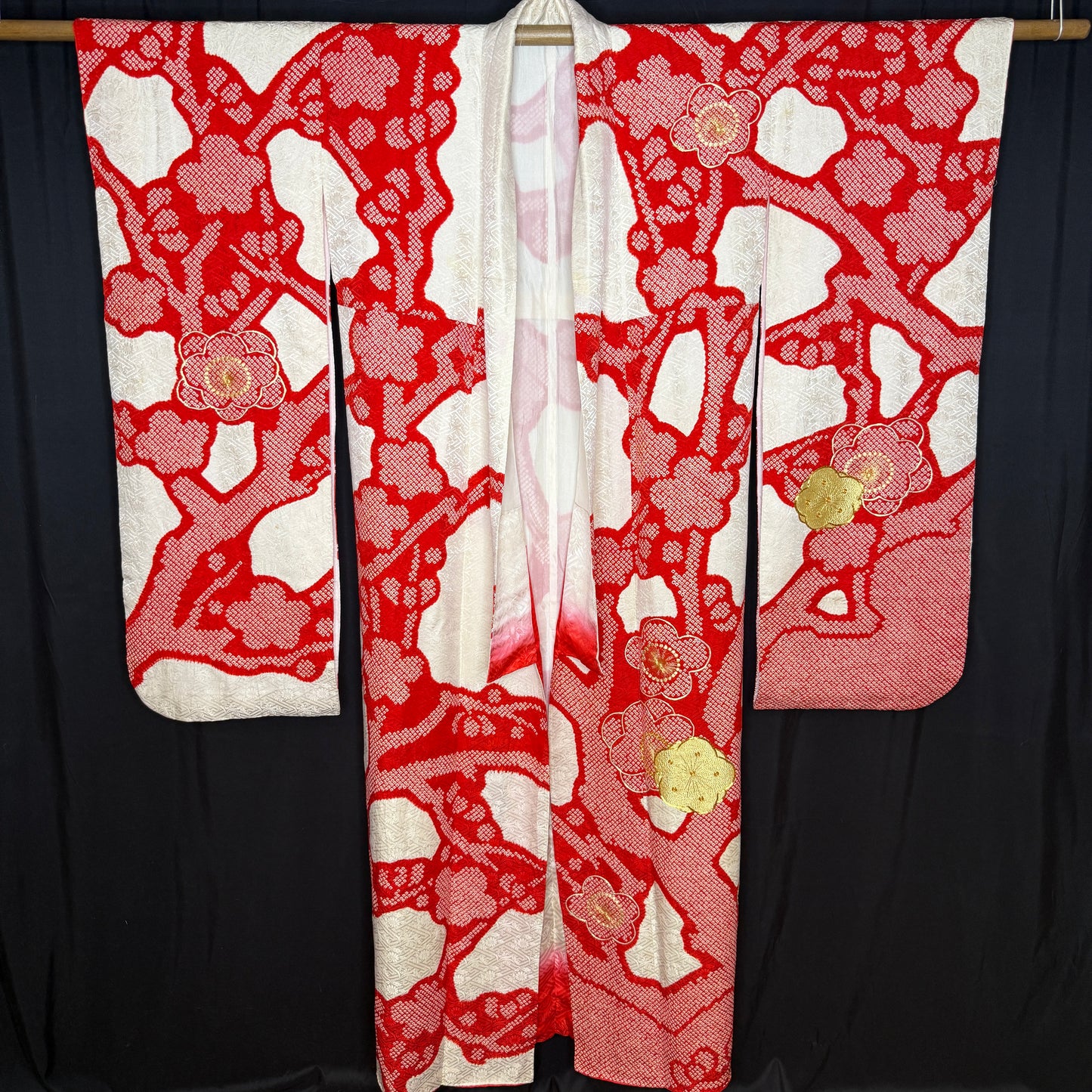 "Winter Bloom" Vintage Furisode Kimono