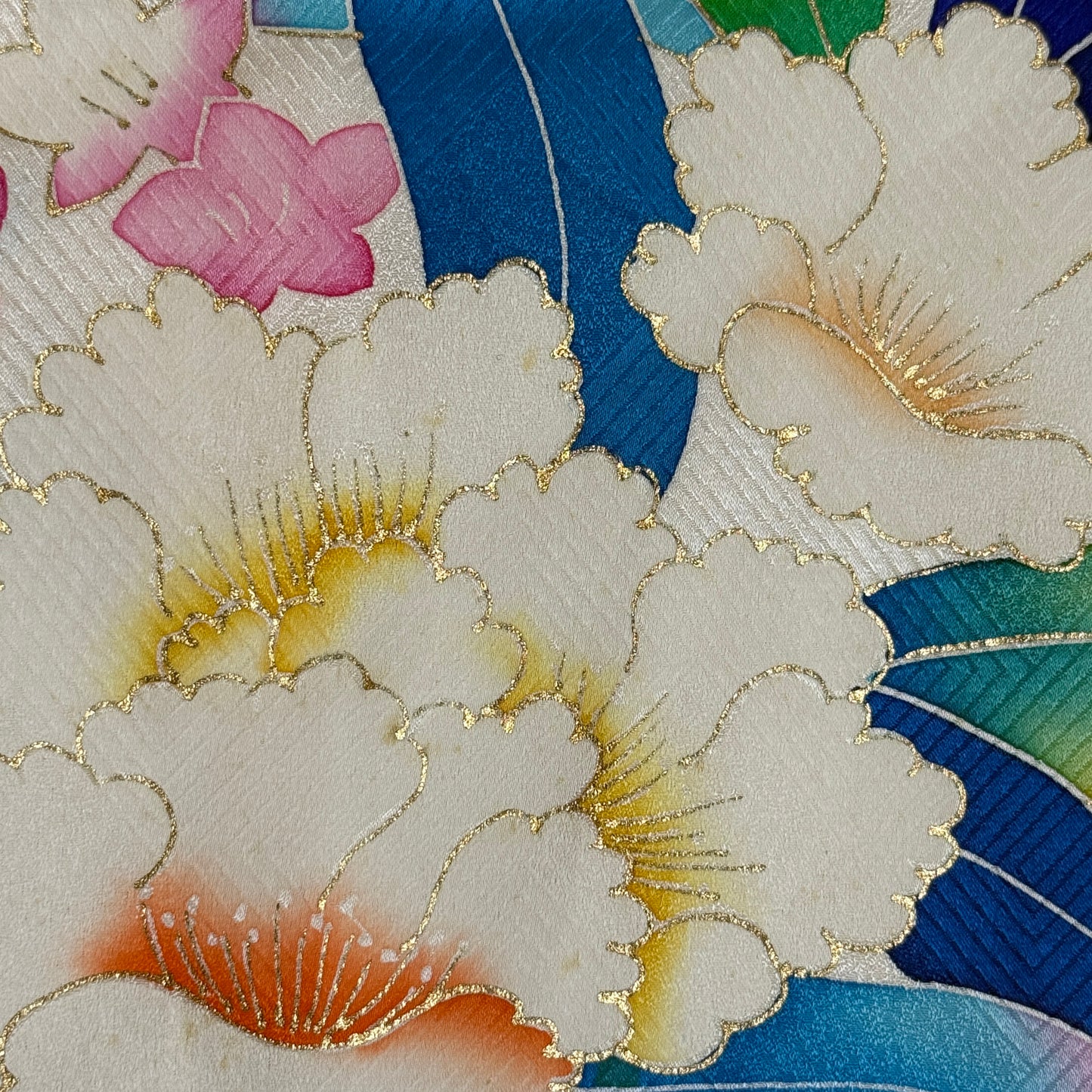 "Peony Pop" Vintage Furisode Kimono